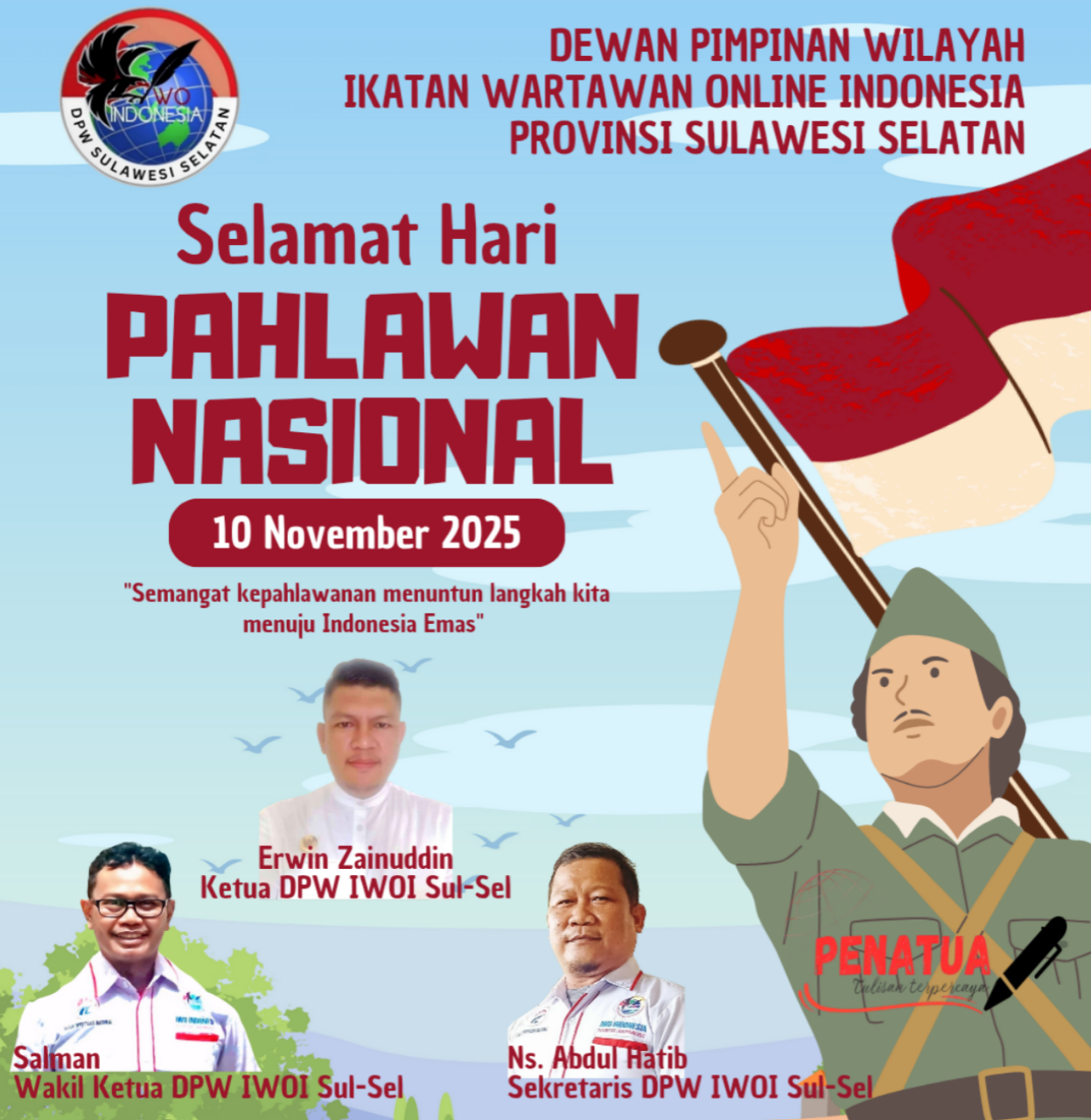 Semangat Kepahlawanan Jadi Cermin Wartawan Muda: Refleksi IWOI Sulawesi Selatan di Hari Pahlawan
